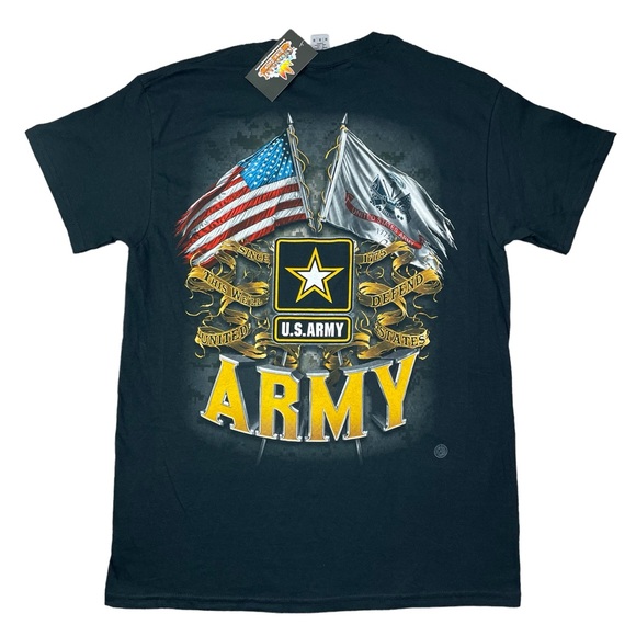 NEW with Tags United States Army American Flag USA Black Men’s t-shirt size M - Picture 1 of 10
